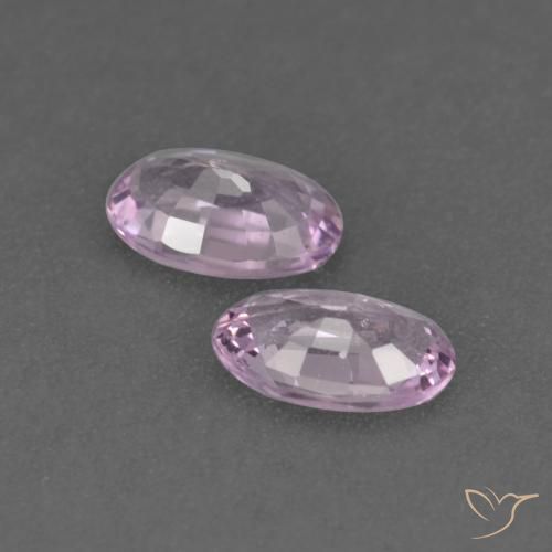 Pedras preciosas de Safira Luz roxa natural de 0.48 ct, oval, VVS-VS