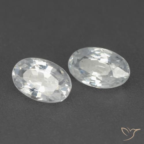 Pedras preciosas de Safira Branco natural de 0.57 ct, oval, VVS-VS