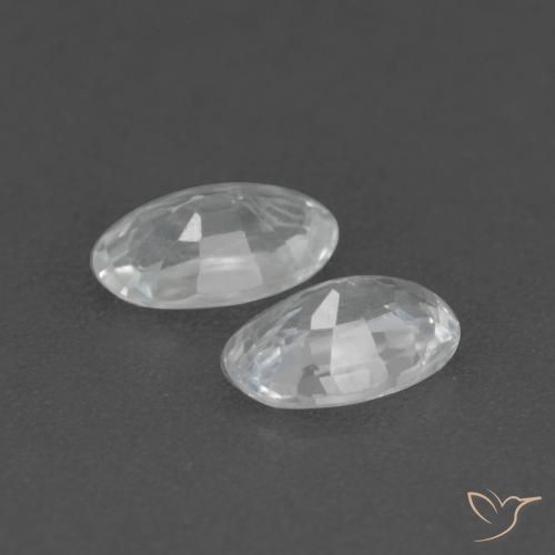 Pedras preciosas de Safira Branco natural de 0.57 ct, oval, VVS-VS