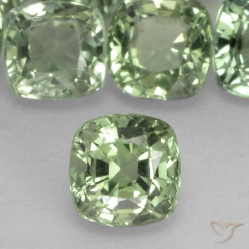 0.42ct Natural Verde Sábio Claro Safira, Almofada, VVS-VS