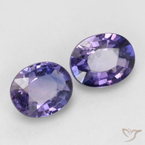 Pedras preciosas de Safira Roxo Intenso natural de 0.77 ct, oval, VS