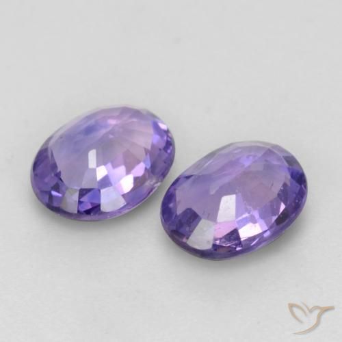 Pedras preciosas de Safira Violeta médio natural de 0.76 ct, oval, VS