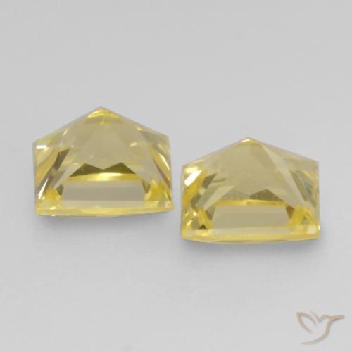 Pedras preciosas de Safira Amarelo Toscana natural de 0.71 ct, Quadrado, VVS-VS