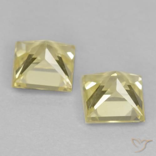 Pedras preciosas de Safira Amarelo Toscana natural de 0.74 ct, Quadrado, VVS-VS