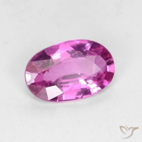 Safira roxo médio Natural 0.58ct, oval, VVS-VS
