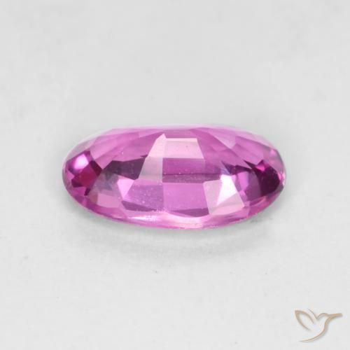 Safira roxo médio Natural 0.58ct, oval, VVS-VS