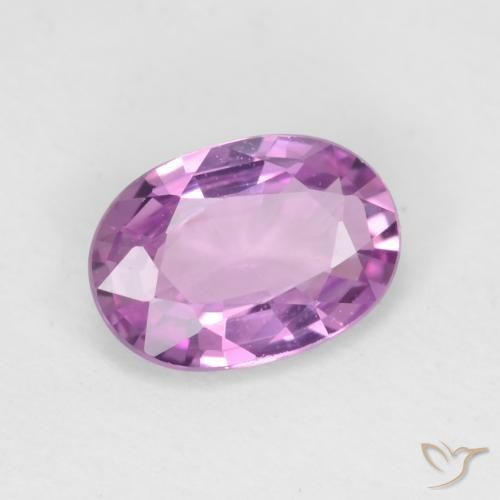 Safira Roxo Rosado Intenso Natural 0.73ct, oval, VVS-VS