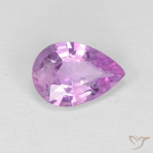 Safira roxo médio Natural 0.59ct, Formato de pêra, VVS-VS