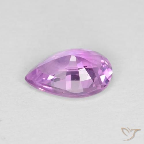Safira roxo médio Natural 0.59ct, Formato de pêra, VVS-VS