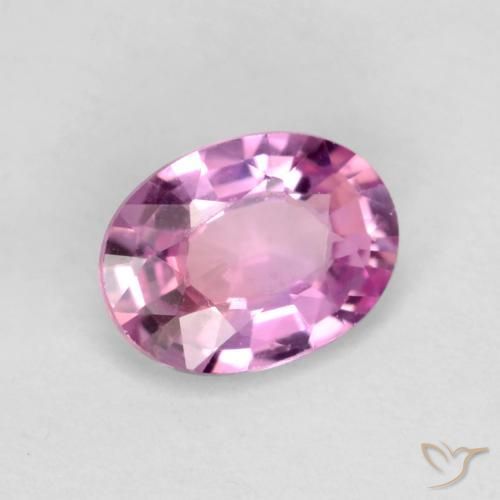 Safira Roxo rosado Natural 0.58ct, oval, VS