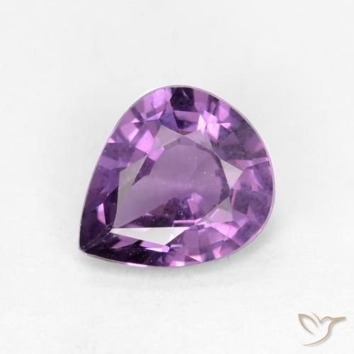 0.56ct Natural Violeta médio Safira, Formato de pêra, VS