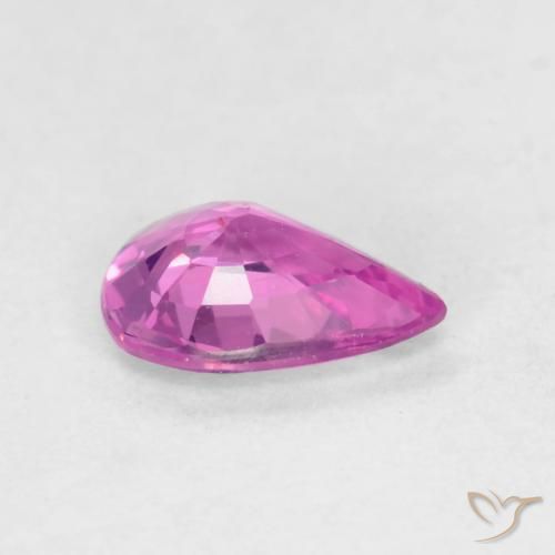 Safira roxo médio Natural 0.49ct, Formato de pêra, VS