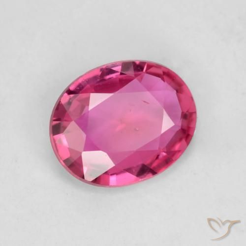 Safira Rosa médio-escuro Natural 0.42ct, oval, VS