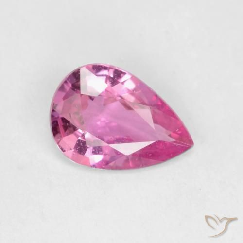 0.49ct Natural Roxo Real Rosa Safira, Formato de pêra, VS