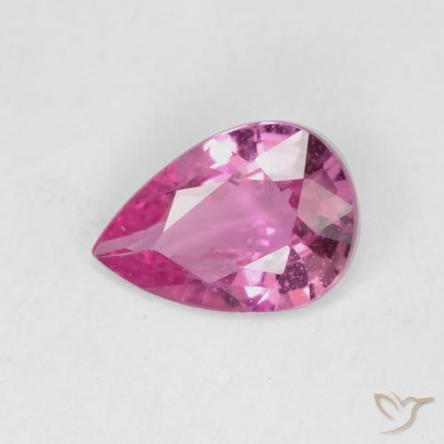 Safira Roxo Real Rosa Natural 0.49ct, Formato de pêra, VS