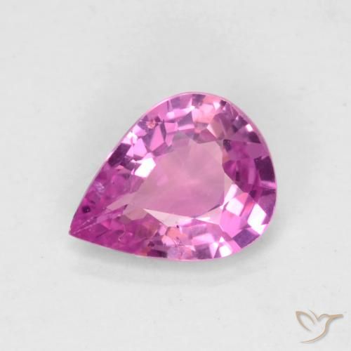 0.54ct Natural Roxo Rosa Safira, Formato de pêra, VS, Photo A
