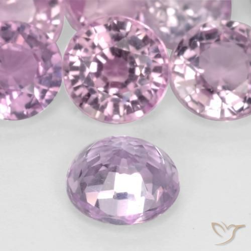 Safira Rosa Cereja Claro Natural 0.41ct, Redondo, VS