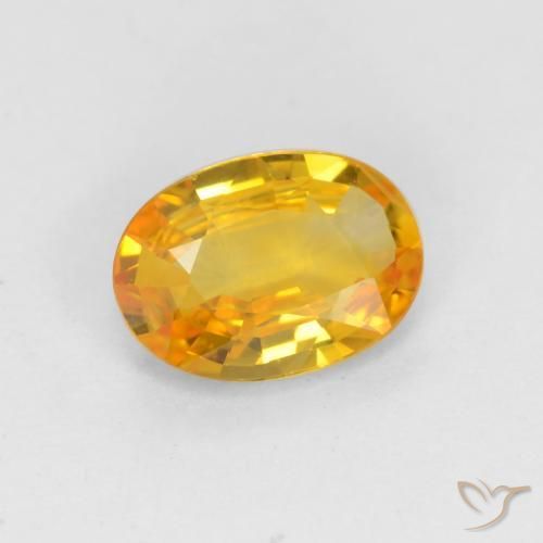 Safira Dourado Natural 0.62ct, oval, VVS-VS