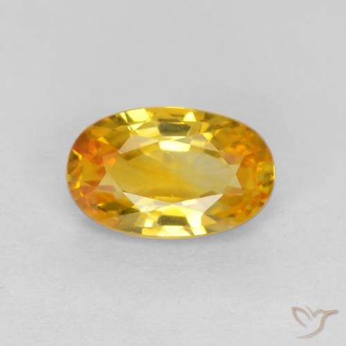 0.72ct Natural Laranja Dourado Profundo Safira, oval, VVS-VS