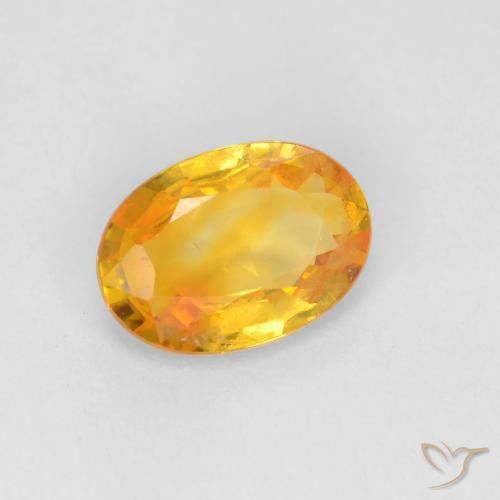 Safira Dourado médio Natural 0.70ct, oval, VS