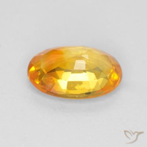 Safira Dourado médio Natural 0.70ct, oval, VS