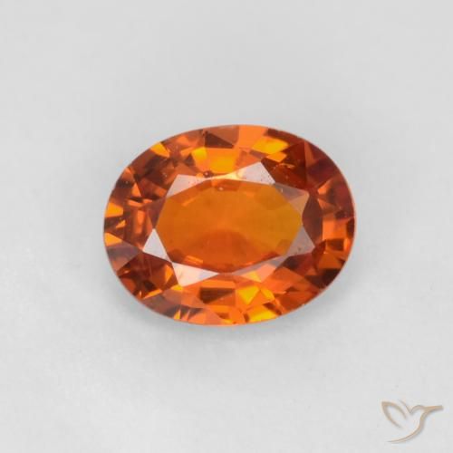 0.58ct Natural Laranja Profundo Safira, oval, VVS-VS