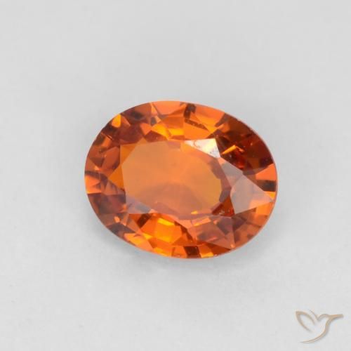 Safira Laranja Profundo Natural 0.58ct, oval, VVS-VS