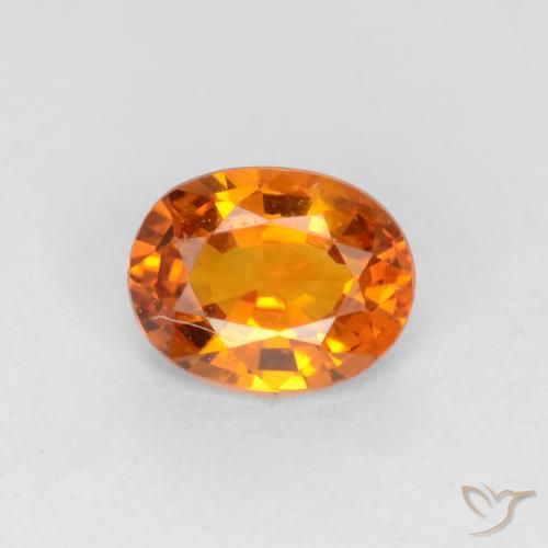 0.57ct Natural damasco laranja Safira, oval, VS
