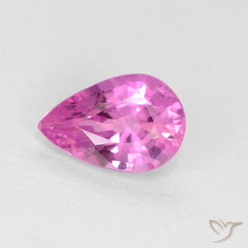 0.50ct Natural roxo médio Safira, Formato de pêra, VS