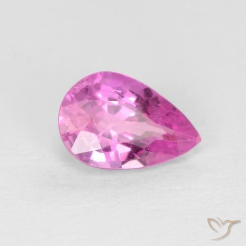 Safira roxo médio Natural 0.50ct, Formato de pêra, VS