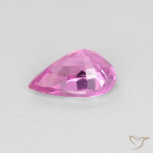 Safira roxo médio Natural 0.50ct, Formato de pêra, VS