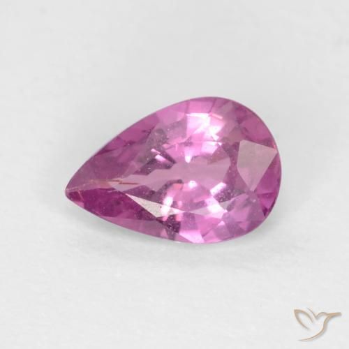 0.44ct Natural Roxo Real Rosa Safira, Formato de pêra, VS