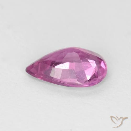 Safira Roxo Real Rosa Natural 0.44ct, Formato de pêra, VS