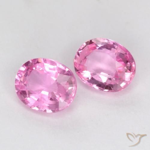 Pedras preciosas de Safira rosa médio natural de 0.88 ct, oval, VS-SI