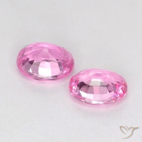 Pedras preciosas de Safira rosa médio natural de 0.88 ct, oval, VS-SI