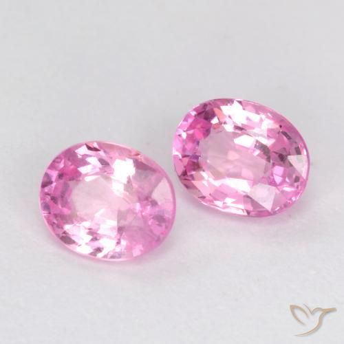Pedras preciosas de Safira rosa médio natural de 0.90 ct, oval, VS-SI