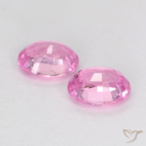 Pedras preciosas de Safira rosa médio natural de 0.90 ct, oval, VS-SI