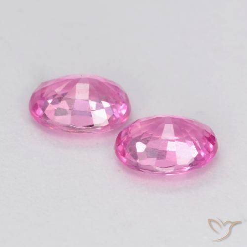 Pedras preciosas de Safira Roxo Real Rosa natural de 0.84 ct, oval, VS-SI