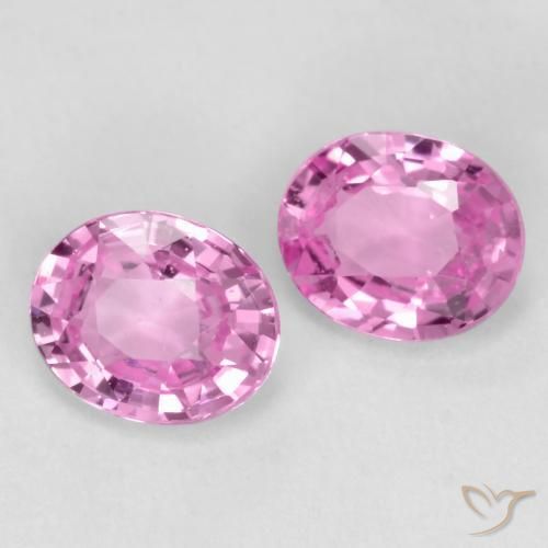 Pedras preciosas de Safira rosa médio natural de 0.84 ct, oval, VS