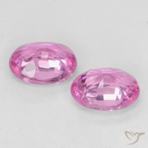 Pedras preciosas de Safira rosa médio natural de 0.84 ct, oval, VS