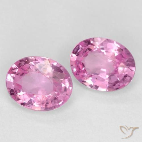 Pedras preciosas de Safira Rosa Intenso natural de 0.80 ct, oval, VS-SI