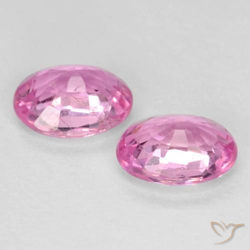 Pedras preciosas de Safira Rosa Intenso natural de 0.80 ct, oval, VS-SI