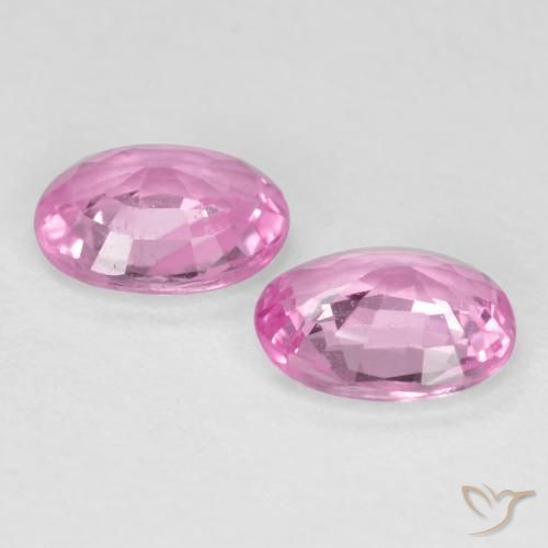 Pedras preciosas de Safira rosa médio natural de 0.72 ct, oval, VS