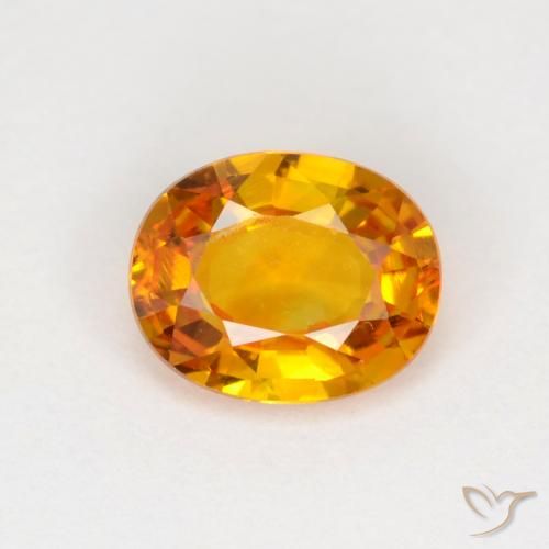 0.72ct Natural Laranja Médio Safira, oval, VVS-VS