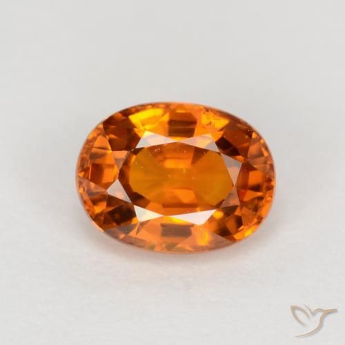 0.72ct Natural Laranja médio-escuro Safira, oval, VVS-VS