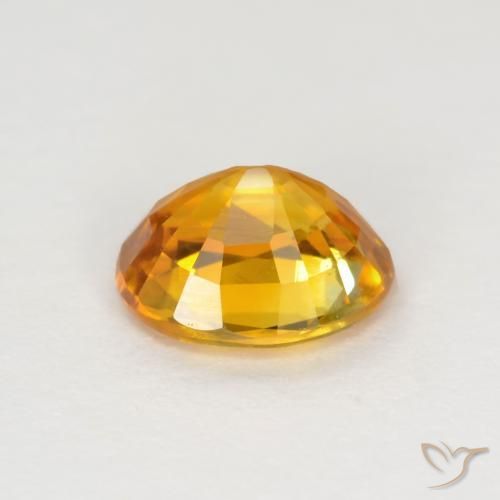 Safira Laranja Médio Natural 0.74ct, oval, VS