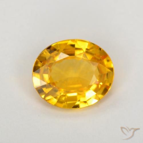 0.64ct Natural ouro médio Safira, oval, VVS-VS