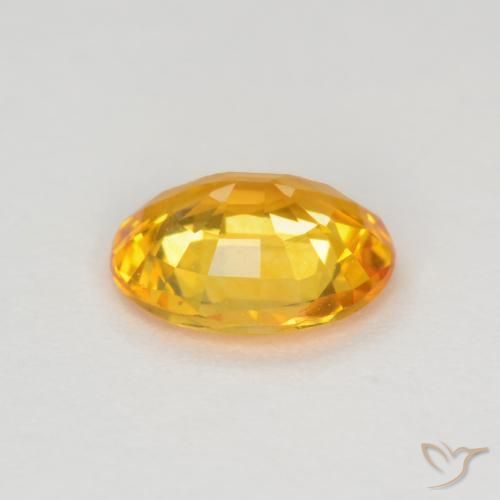 Safira ouro médio Natural 0.64ct, oval, VVS-VS