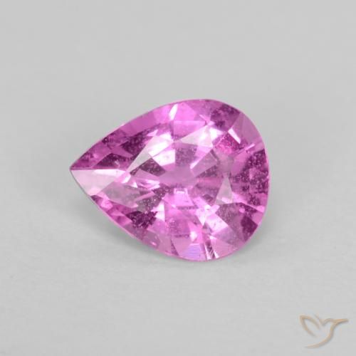 0.50ct Natural Roxo Rosado Brilhante Safira, Formato de pêra, VS