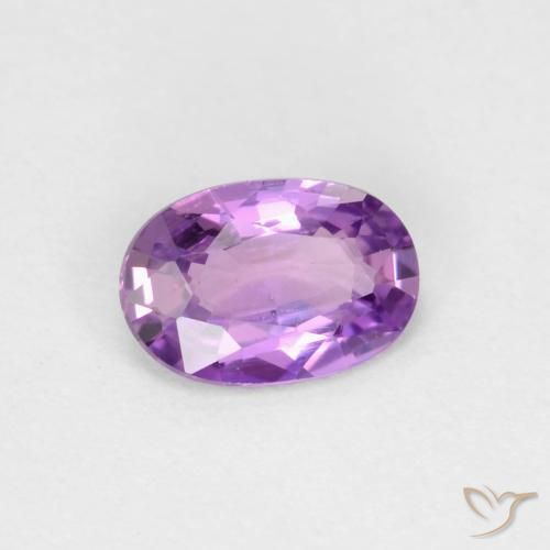 Safira roxo elétrico Natural 0.43ct, oval, VS